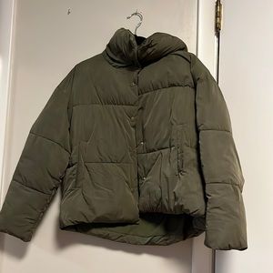 Free People Puffer in Olive